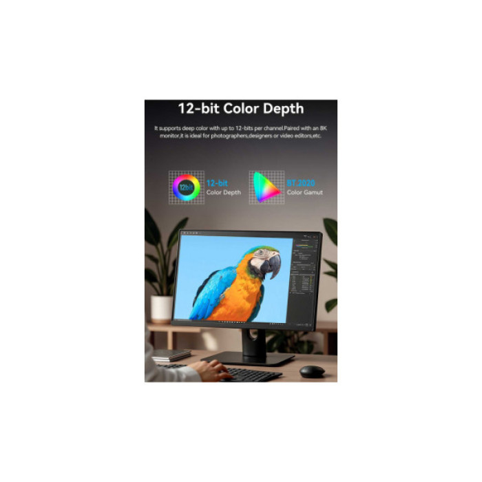 Кабель мультимедійний HDMI M to HDMI mini M 1.0m V2.1 8K 60Hz green Vention (AGJGF)