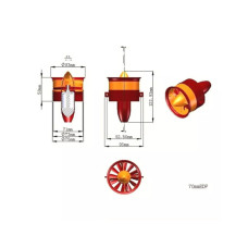 Двигун для дрона JP Hobby EDF Ducted Fan JP Hobby 70mm + 4-6S (7S*) Motor 2250Kv (CW) (JPH-CW)