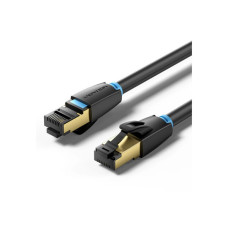 Патч-корд 15м, S/FTP cat 8 RJ-45 black Vention (IKABN)