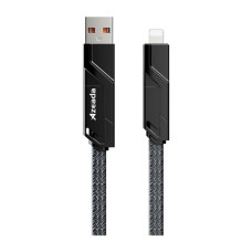Дата кабель USB-C to USB-C + Lightning + USB-A 1.5m Black Proda (PD-B96th-BK)