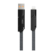 Дата кабель USB-C to USB-C + Lightning + USB-A 1.5m Black Proda (PD-B96th-BK)