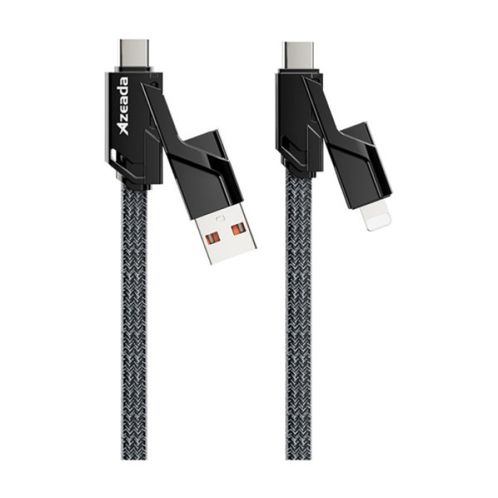 Дата кабель USB-C to USB-C + Lightning + USB-A 1.5m Black Proda (PD-B96th-BK)