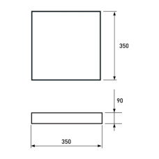 Світильник Eurolamp Crystal Square T16 50W 3000K-6500K (LED-SL-50W-T16)