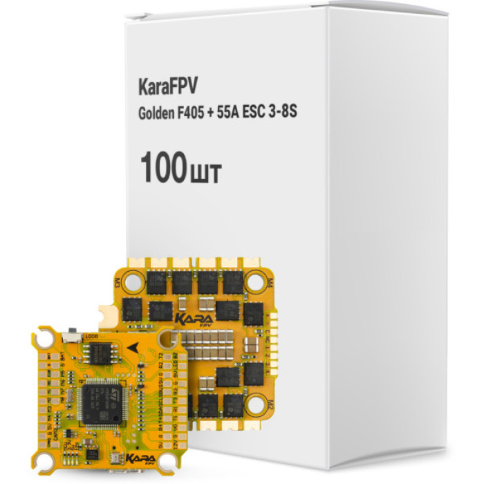 Політний стек KaraFPV Golden F405 + 55A ESC 3-8S упаковка 100 шт (Golden F405 + 55A ESC 8S box)