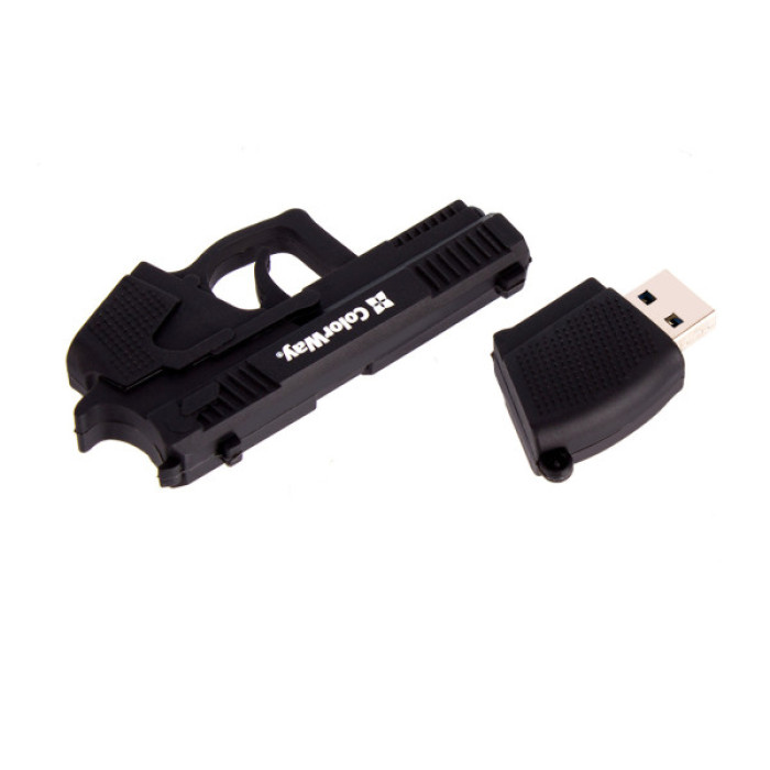 USB флеш накопичувач ColorWay Pistol 32 GB 3.0 Black (CW-USBPL32)
