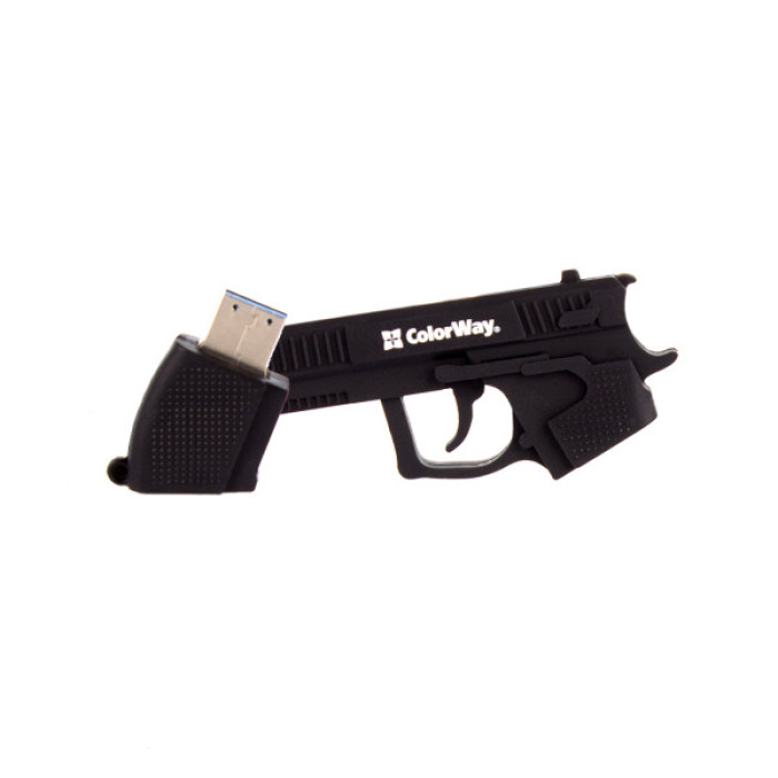 USB флеш накопичувач ColorWay Pistol 32 GB 3.0 Black (CW-USBPL32)