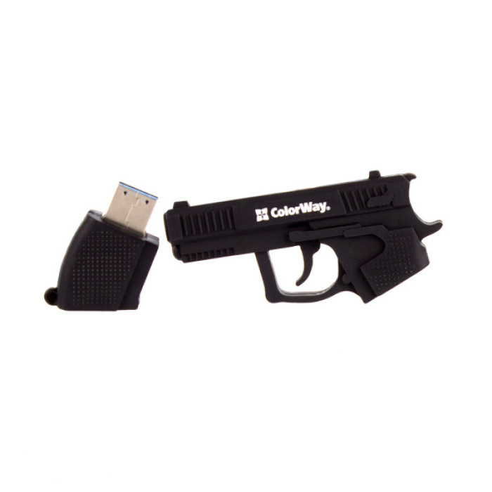 USB флеш накопичувач ColorWay Pistol 32 GB 3.0 Black (CW-USBPL32)