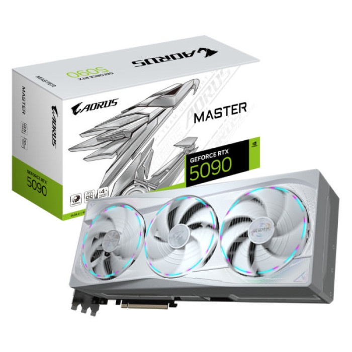 Відеокарта GIGABYTE GeForce RTX5090 32GB MASTER ICE (GV-N5090AORUSM ICE-32GD)