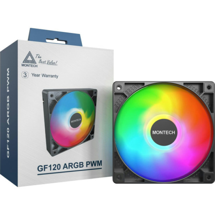Кулер до корпусу MONTECH GF120 PWM BLACK
