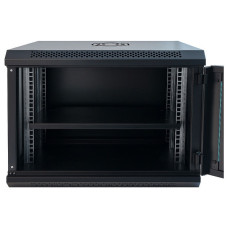 Шафа настінна GEAR 9U 19" 600x450x500 мм, + полка 19", black (GWMSN-9U-600-450)