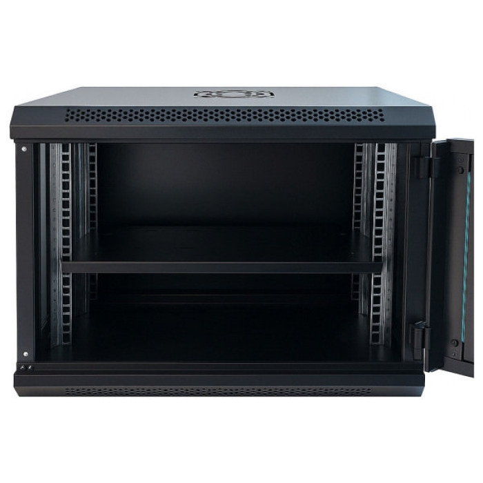 Шафа настінна GEAR 9U 19" 600x450x500 мм, + полка 19", black (GWMSN-9U-600-450)