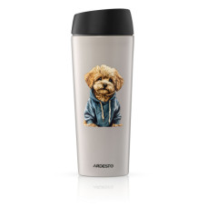 Термокружка Ardesto Coffee Time Maltipoo 450мл, нержавіюча сталь, бежевий (AR2645MP)