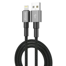 Дата кабель USB 2.0 AM to Lightning 1.0m 2.4A black Grand-X (PL-08B)