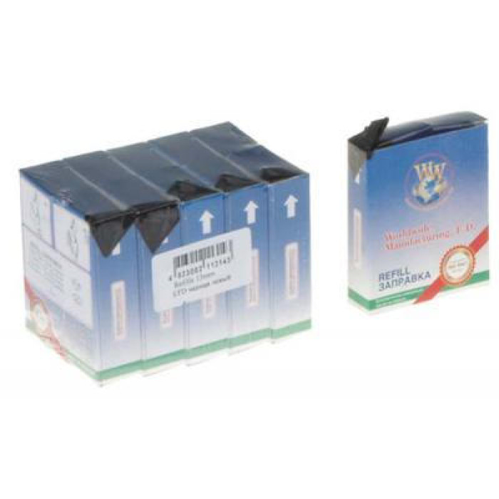 Стрічка до принтерів 13мм х 10м Refill STD Black*5шт (к) WWM (R13.10S5)