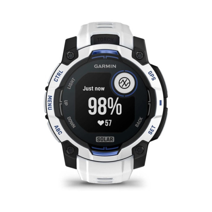 Смарт-годинник Garmin Instinct 3, 45mm, Solar, Whitestone with Whitestone Band, GPS смарт-годинник (010-02934-03)