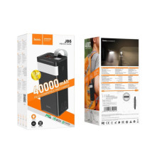 Батарея універсальна HOCO 40000mAh Powermaster PD/20W, QC/22.5W, Lamp, Black (J86 / 714737)