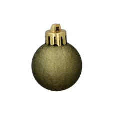 Ялинкова іграшка Chomik пластикові кульки компл. 24 шт, 3см, оливкові (5900779877153_2)