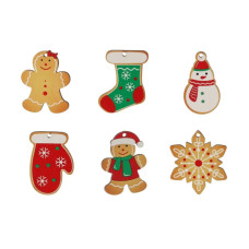 Прикраса декоративна Chomik Новорічні атрибути, дерево, 18шт, кольорові (5900779897052_1)