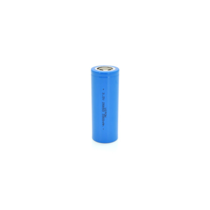Акумулятор 26650 3300mAh, LiFePO4, FlatTop, 3.2V, Blue Vipow (IFR26650-3300mAhFT / 31075)