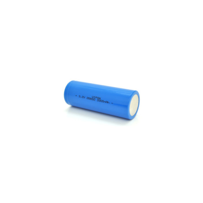 Акумулятор 26650 3300mAh, LiFePO4, FlatTop, 3.2V, Blue Vipow (IFR26650-3300mAhFT / 31075)