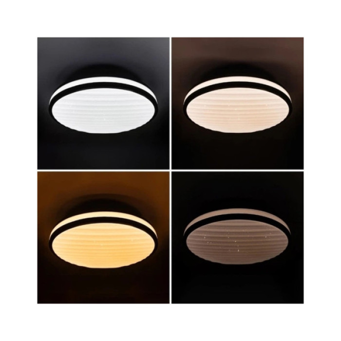 Світильник Vestum GRILL зоряне небо 72W 3000К- 6500К 5600Lm з пультом срібний (VS-81023)