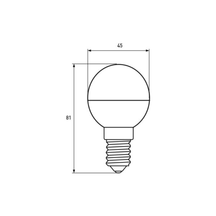 Лампочка Eurolamp LED ECO серия "P" G45 7W 630Lm E14 3000K (LED-G45-07143(P))