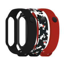 Ремінець до фітнес браслета Armorstandart комплект 3шт Xiaomi Mi Band 7/6/5Cartoon Mickey Siluet (ARM77043)