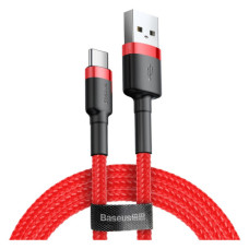 Дата кабель USB 2.0 AM to USB-C 3.0m 2A red Baseus (CATKLF-U09)