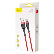 Дата кабель USB 2.0 AM to USB-C 3.0m 2A red Baseus (CATKLF-U09)