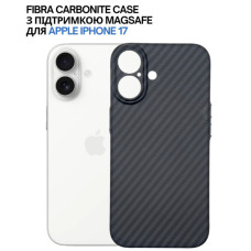 Чохол до мобільного телефона BeCover FIBRA Carbonite MagSafe Apple iPhone 17 Black (715406)