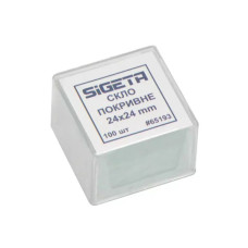 Аксесуар до мікроскопів Sigeta Покривне скло 24x24 мм (100 шт) (65193)