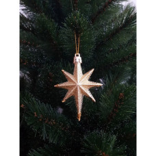 Ялинкова іграшка Chomik Зірки, 9 см, пластикові 4 шт,золоті (5901292631147_2)