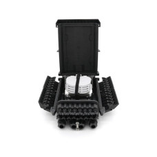 Муфта оптична Merlion 4 вводи, до 4-х касет, до 96 зварок в два слої, матеріал ABS (ML-OP-F203)