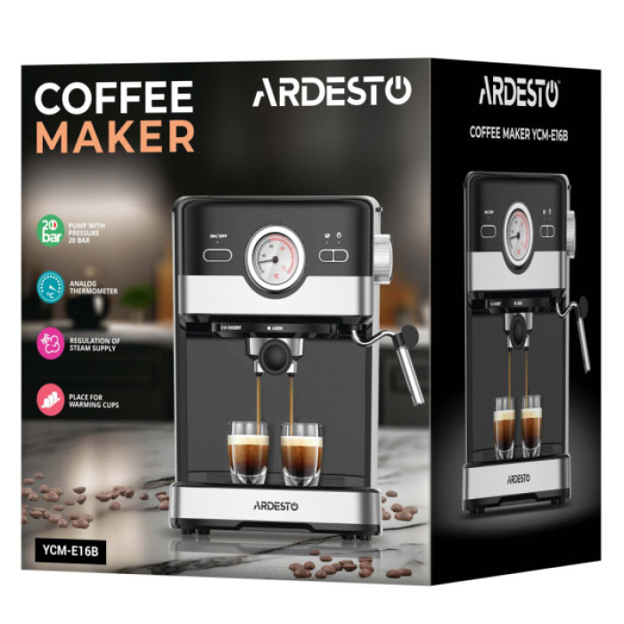 Ріжкова кавоварка еспресо Ardesto YCM-E16B