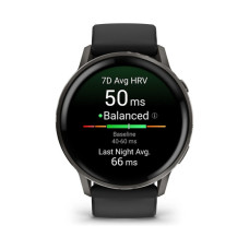 Смарт-годинник Garmin Venu 4 (45mm), Black w/ Slate + Black, GPS смарт-годинник (010-03014-00)