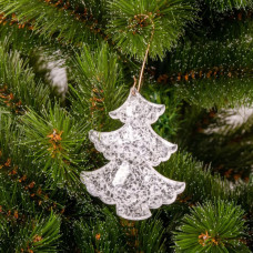 Ялинкова іграшка Chomik Ялинка ,9 см, 2 шт, пластик, прозоро-біла (5900779830868)