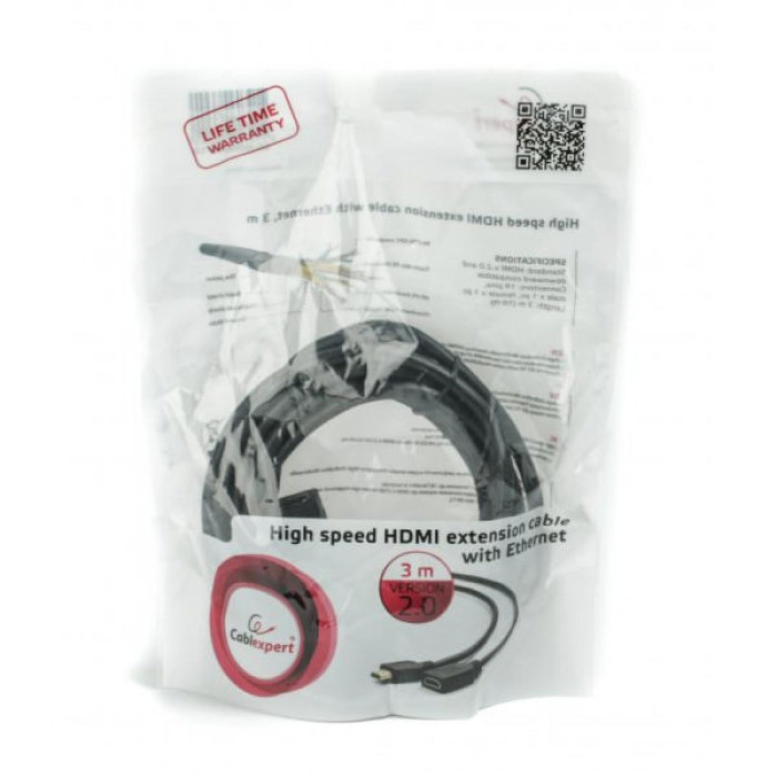 Кабель мультимедійний HDMI M to HDMI F 3.0m Cablexpert (CC-HDMI4X-10)
