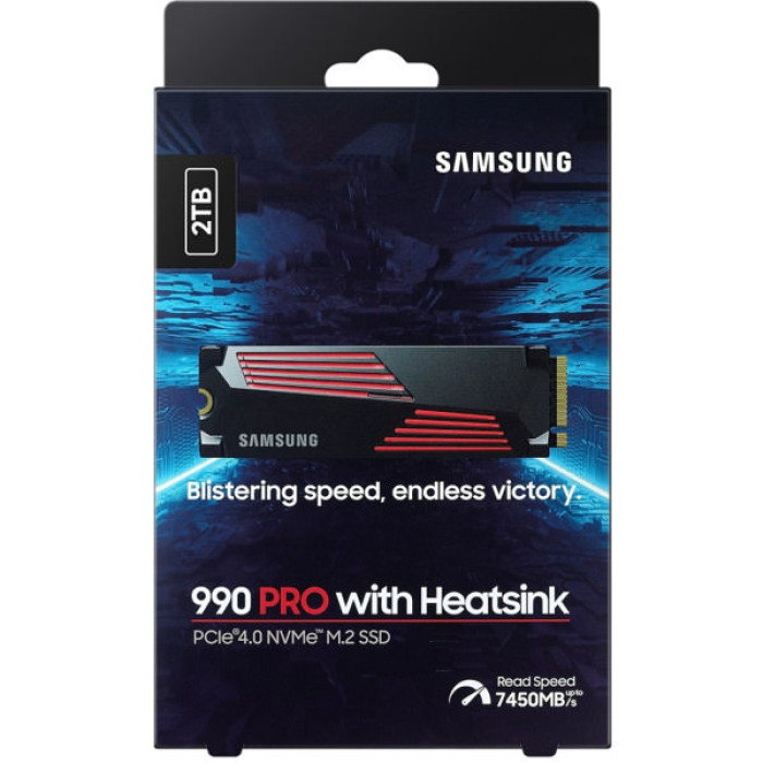 Накопичувач SSD M.2 2280 2TB 990 PRO with Heatsink Samsung (MZ-V9P2T0CW)