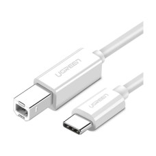 Кабель для принтера Ugreen USB-C 2.0 to BM 1.5m white (40417)