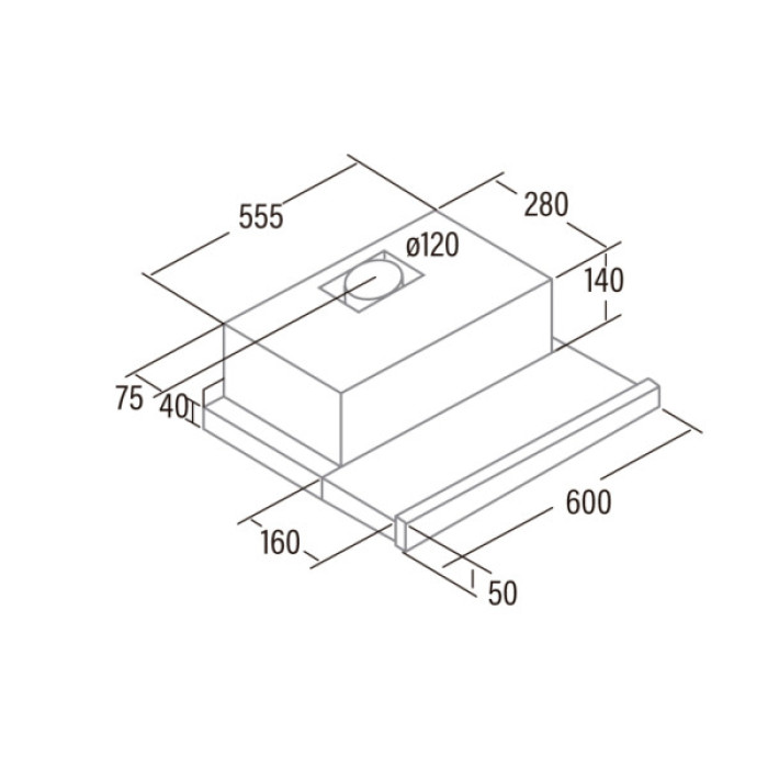 Витяжка кухонна Cata TF-2003 DURALUM 600