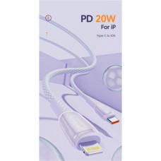 Дата кабель USB-C to Lightning 1.0m 3A purple Essager (EXCTL-CH05)