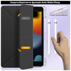 Чохол до планшета BeCover Ultra Slim Origami Transparent Apple Pencil Apple iPad 10.2 2019/2020/2021 Black (711098)