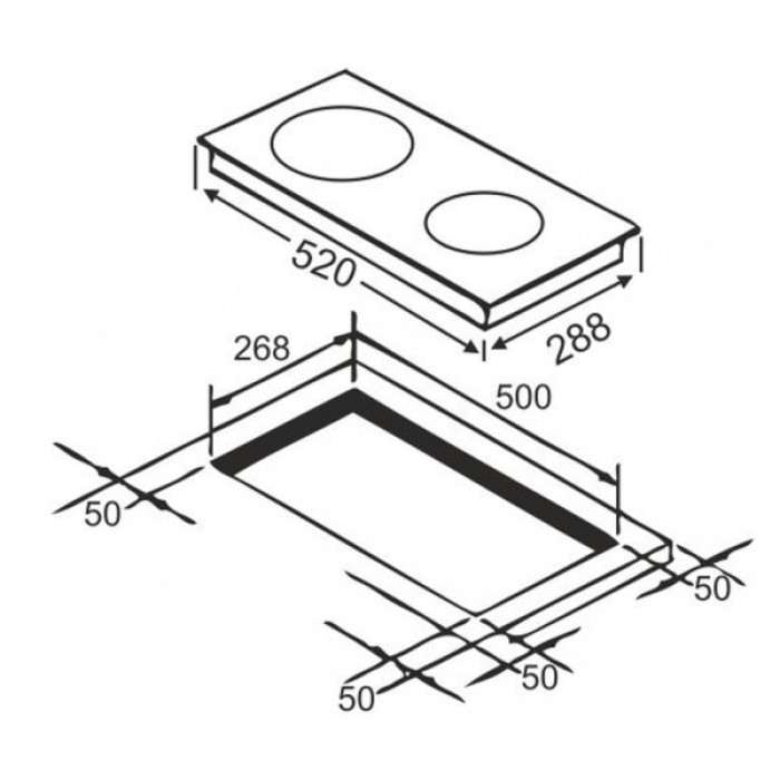 Варочна поверхня Grunhelm GPI 523 B