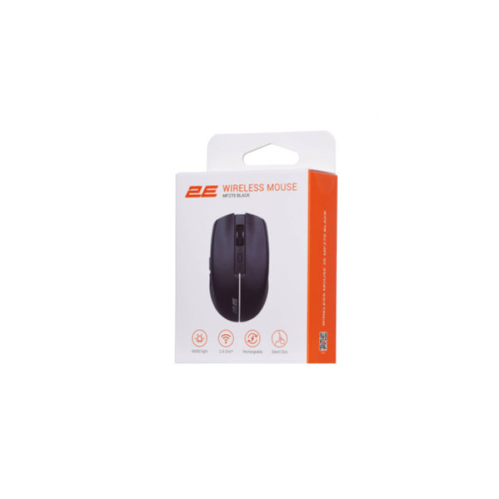Мишка 2E MF270 Silent Rechargeable Wireless Black (2E-MF270WBK.)