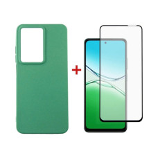 Чохол до мобільного телефона Dengos Oppo A5 4G Case Soft + Glass (Mint) (DG-KM-155)