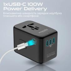 Зарядний пристрій Promate tripmate-gan100