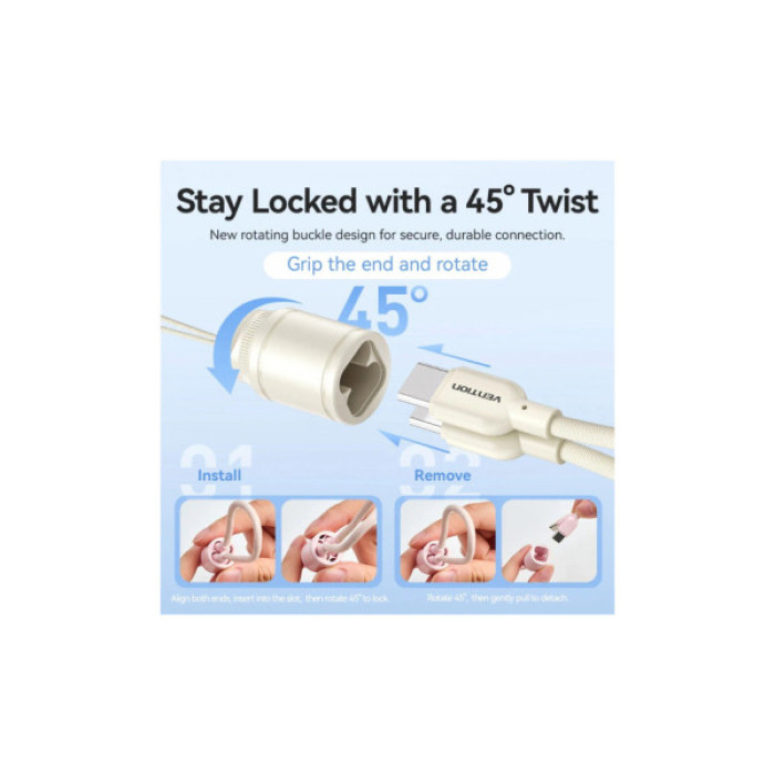 Батарея універсальна VENTION 10000mAh 22,5W Fast Charging, USB-A, 2xUSB-C Beige (FKAN0-C)