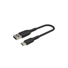 Дата кабель USB 2.0 AM to USB-C 0.15m 15W PVC black Belkin (CAB001BT0MBK)