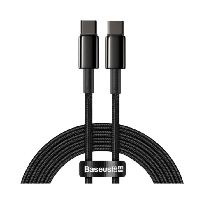 Дата кабель USB-C to USB-C 2.0m 100W black Baseus (CATWJ-A01)
