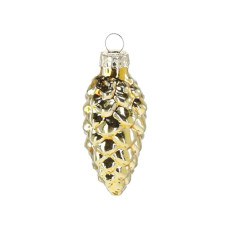 Ялинкова іграшка Chomik скляні прикраси Шишки 16 шт, 3х6 см, золотисті (5900779882119_1)